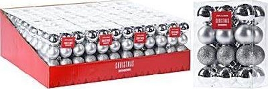 Picture of Affek Design Kpl.24 bombek 3cm srebrne plastik