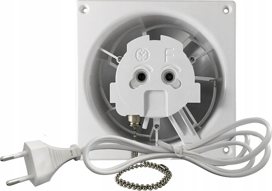 Изображение airRoxy Wentylator domowy cienno-sufitowy dRim FI 100 PS BB Wycznik pocigany i przewód zasilajcy (oysko kulkowe)
