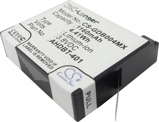 Picture of Akumulator Cameron Sino Akumulator Bateria Ahdbt-401 Do Gopro Hero 4 / Hero4 / Cs-gdb004mx