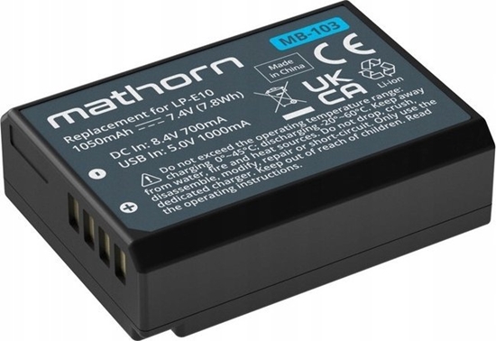 Picture of Akumulator Green Cell Bateria Mathorn MB-103 1050mAh USB-C zamiennik Canon LP-E10