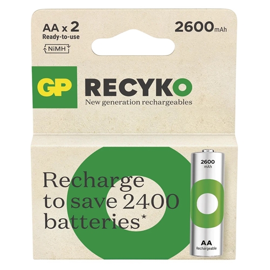 Picture of Akumulatorki R6/AA Ni-MH 2600mAh blister 2szt. GP RECYKO