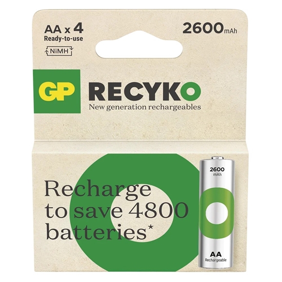 Picture of Akumulatorki R6/AA Ni-MH 2600mAh blister 4szt. GP RECYKO
