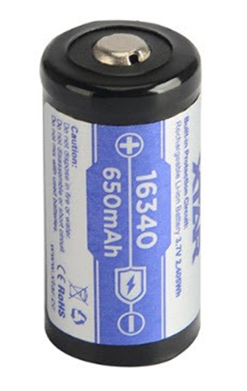 Picture of Akumulators 16340 XTAR lādējams CR123 3.7V litija Max 850 mAh iep. 1 gb.
