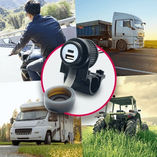 Picture of Albrecht Albrecht Duo USB A+C Steckdose Motorrad 12/24V