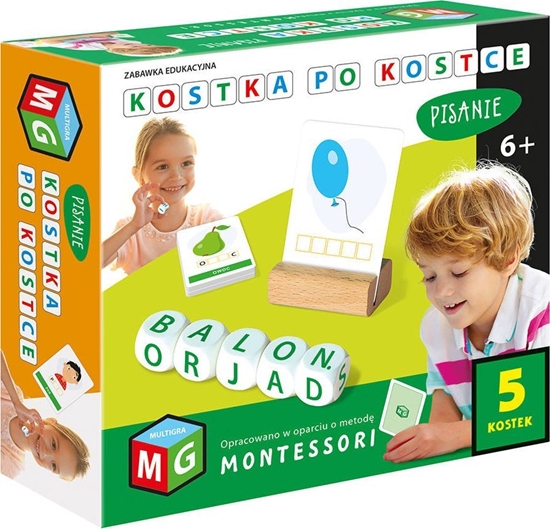 Picture of Alexander MULTIGRA Montessori Kostka po kostce - pisanie 5 kostek