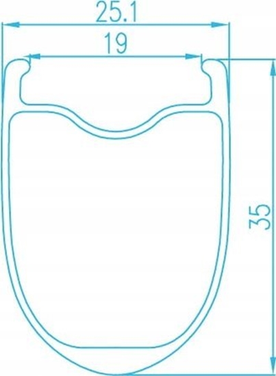 Picture of Alexrims Koa szosa-gravel ALEXRIMS ALX935D ROAD DISC, Karbonowe, 700C, Stoek 35mm, Tubeless ready, Disc brake Centerlock, Sztywna o, oyska maszynowe, Waga 1650g (DWZ)