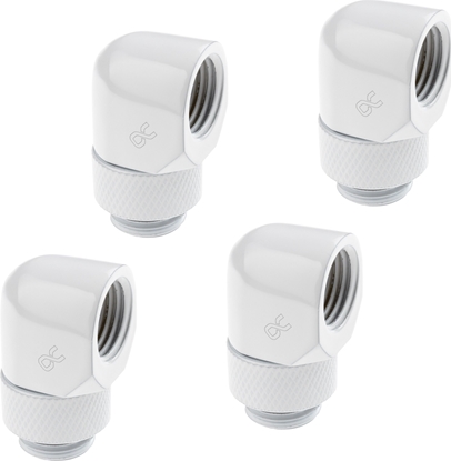 Attēls no Alphacool Alphacool Eiszapfen L-Verbinder drehbar G1/4 AG auf G1/4 IG - 4 Stck wei