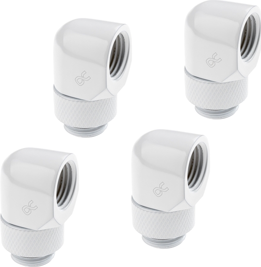 Picture of Alphacool Alphacool Eiszapfen L-Verbinder drehbar G1/4 AG auf G1/4 IG - 4 Stck wei