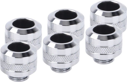 Attēls no Alphacool Alphacool Eiszapfen PRO 13mm HardTube Fitting G1 / 4 - Chrome Sixpack, connection