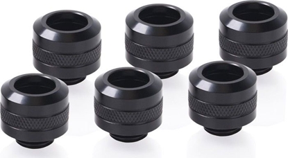 Attēls no Alphacool Alphacool Eiszapfen PRO 13mm HardTube Fitting G1 / 4 - Deep Black Sixpack, connection