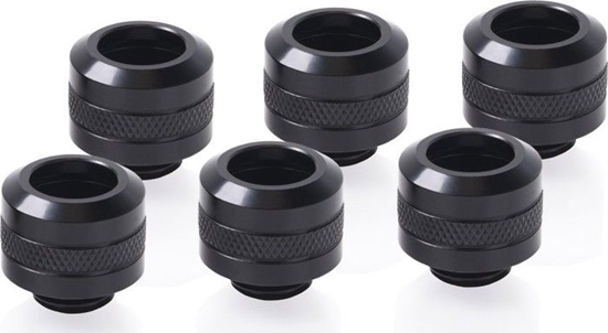 Picture of Alphacool Alphacool Eiszapfen PRO 13mm HardTube Fitting G1 / 4 - Deep Black Sixpack, connection