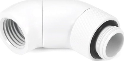 Attēls no Alphacool Alphacool Eiszapfen Winkeladapter, 45 Grad, doppelt, drehbar, G1/4 AG auf G1/4 IG - weiß