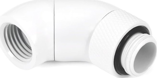 Picture of Alphacool Alphacool Eiszapfen Winkeladapter, 45 Grad, doppelt, drehbar, G1/4 AG auf G1/4 IG - weiß