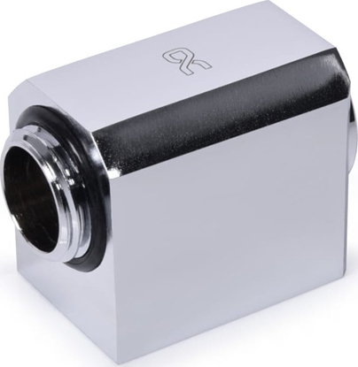 Attēls no Alphacool Alphacool Low Profile Adapter 90 Grad G1/4 Zoll AG auf G1/4 Zoll IG - drehbar - Chrome