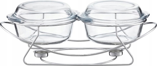 Picture of Ambition Naczynie aroodporne z podgrzewaczem 2 x 2 l Saule srebrny