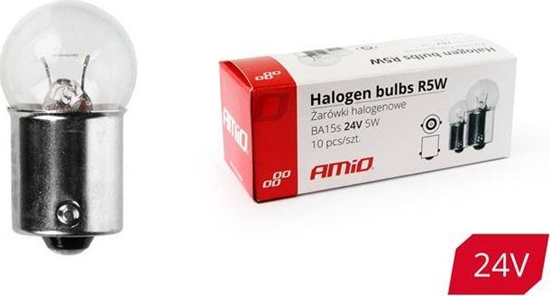 Picture of AMiO arówki halogenowe R5W BA15s 24V 10szt.