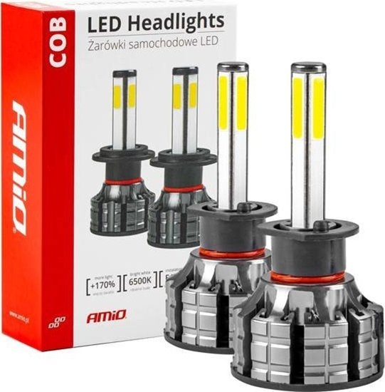 Picture of AMiO arówki samochodowe led cob 4side amio h1
