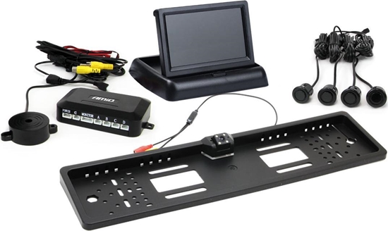 Picture of AMiO Zestaw czujników parkowania tft02 4,3" z kamer hd-402-led 4 sensory czarne "gold"