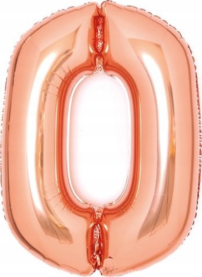 Picture of AMSCAN Balon foliowy cyfra 0 róowe zoto 47x66cm