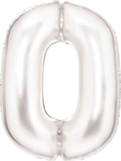 Picture of AMSCAN Balon foliowy cyfra 0 satynowa biaa 86cm 9917292