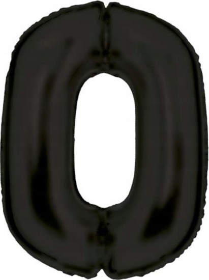Picture of AMSCAN Balon foliowy cyfra 0 satynowa czarna 86cm N34 spakowany 9917302