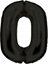 Attēls no AMSCAN Balon foliowy cyfra 0 satynowa czarna 86cm N34 spakowany 9917302