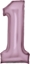 Изображение AMSCAN Balon foliowy cyfra 1 satynowy pastelowy ró 86cm spakowany 9917323