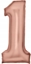Attēls no AMSCAN Balon foliowy cyfra 1 satynowy róowe zoto 86cm 9917313