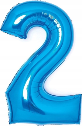 Attēls no AMSCAN Balon foliowy cyfra 2 niebieska 51x66cm 9914052