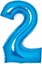 Attēls no AMSCAN Balon foliowy cyfra 2 niebieska 51x66cm 9914052