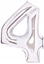 Picture of AMSCAN Balon foliowy cyfra 4 srebrna 51x66cm 9913229
