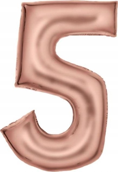 Изображение AMSCAN Balon foliowy cyfra 5 satynowy róowe zoto 86cm 9917317