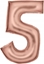 Picture of AMSCAN Balon foliowy cyfra 5 satynowy róowe zoto 86cm 9917317