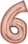 Picture of AMSCAN Balon foliowy cyfra 6 satynowy róowe zoto 86cm 9917318
