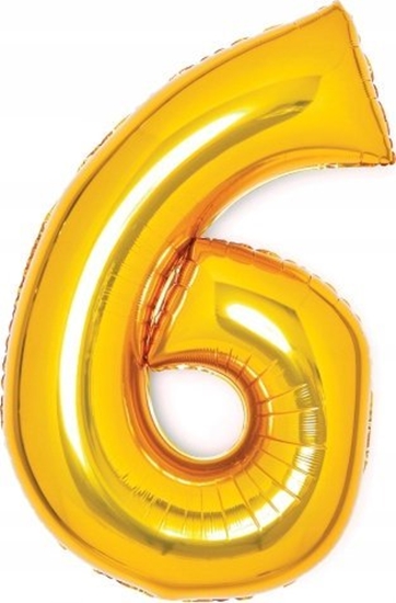Picture of AMSCAN Balon foliowy cyfra 6 zota 46x66cm 9913211