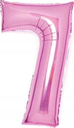 Attēls no AMSCAN Balon foliowy Cyfra 7 róowa 45x66cm N26 zapakowany 9914047