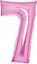 Изображение AMSCAN Balon foliowy Cyfra 7 róowa 45x66cm N26 zapakowany 9914047