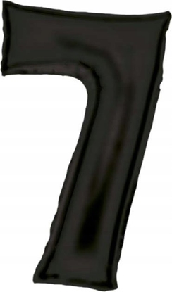 Attēls no AMSCAN Balon foliowy cyfra 7 satynowa czarna 86cm N34 spakowany 9917309