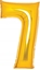 Изображение AMSCAN Balon foliowy cyfra 7 zota 4x66cm 9913212