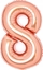 Attēls no AMSCAN Balon foliowy cyfra 8 róowe zoto 49x66cm 9913223