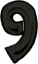 Picture of AMSCAN Balon foliowy cyfra 9 satynowy czarna 86cm N34 spakowany 9917311