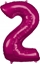 Picture of AMSCAN Balon foliowy dua cyfra 2 róowy 57x86cm 9907279