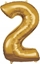 Attēls no AMSCAN Balon foliowy dua cyfra 2 zota 57x86cm spakowany 9906267