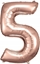 Attēls no AMSCAN Balon foliowy dua cyfra 5 róowe zoto 57x86cm 9906280