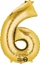 Attēls no AMSCAN Balon foliowy dua cyfra 6 zota 60x86cm spakowany 9906271