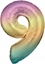 Attēls no AMSCAN Balon foliowy dua cyfra 9 Tcza Pastel 60x86cm N34 spakowany 9909707