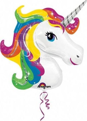 Изображение AMSCAN Balon foliowy Jednoroec - 83x73 cm - 1 szt uniwersalny
