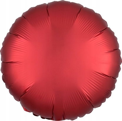 Изображение AMSCAN Balon foliowy Lustre Dark czerwony okrgy 43cm 9914134