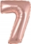 Attēls no AMSCAN Balon foliowy mini cyfra 7 róowe zoto 30x40cm 9909695