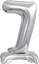 Picture of AMSCAN Balon foliowy mini cyfra 7 ze stopk srebrny 22x40cm 9911730